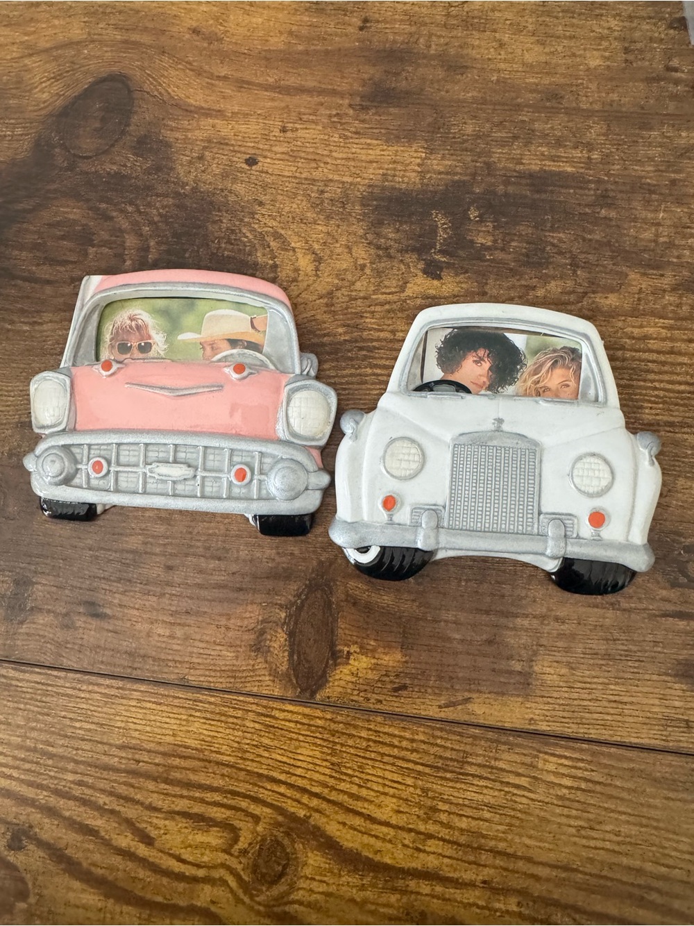 Vintage Retro Car Fridge Magnets 1957 Chevy Fashion Glamour Wall Decor Set